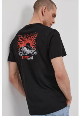 Rip Curl Тениска мъжка в черно с принт - Pepit.bg