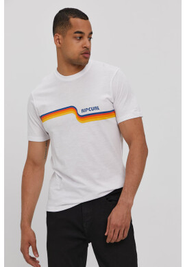 Rip Curl Тениска мъжка в бяло с принт - Pepit.bg