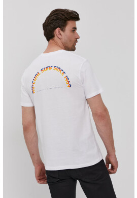 Rip Curl Тениска мъжка в бяло с принт - Pepit.bg