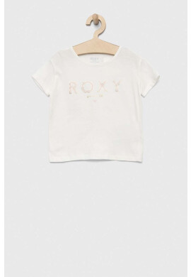 Roxy Детска памучна тениска в бяло - Pepit.bg
