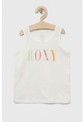 Roxy Детски памучен топ в бяло - Pepit.bg