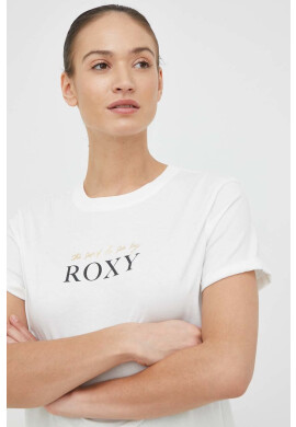 Roxy Памучна тениска в бяло - Pepit.bg