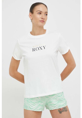 Roxy Памучна тениска в бяло - Pepit.bg