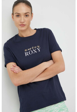 Roxy Памучна тениска в тъмносиньо - Pepit.bg