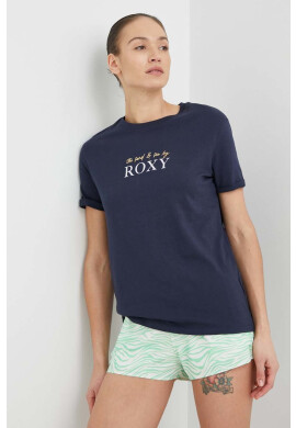 Roxy Памучна тениска в тъмносиньо - Pepit.bg