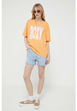 Roxy Памучна тениска в оранжево - Pepit.bg