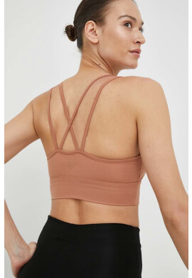 Roxy Спортен сутиен Heart Into It в кафяво с изчистен дизайн - Pepit.bg