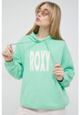 Roxy Суичър в зелено с качулка с принт - Pepit.bg