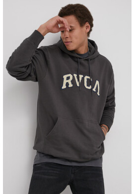 RVCA Памучен суичър мъжки в зелено с апликация - Pepit.bg