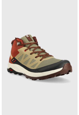 Salomon Обувки Outrise Mid GTX в кафяво - Pepit.bg