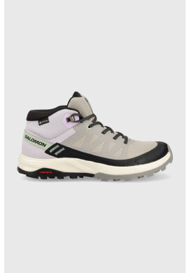 Salomon Обувки Outrise Mid GTX в сиво - Pepit.bg