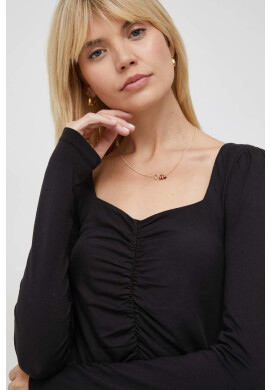 Scotch & Soda Блуза в черно с изчистен дизайн - Pepit.bg