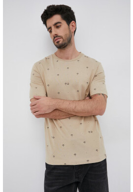 Scotch & Soda Памучна тениска в прозрачен цвят с изчистен дизайн - Pepit.bg