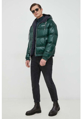 Scotch & Soda Пуловер мъжки в зелено от лека материя с поло - Pepit.bg