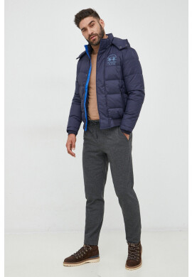 Scotch & Soda Пуловер мъжки в бежово от лека материя с поло - Pepit.bg