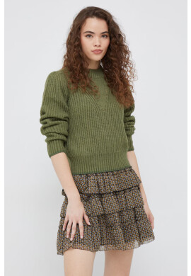 Scotch & Soda Пуловер с вълна дамски в зелено от топла материя - Pepit.bg