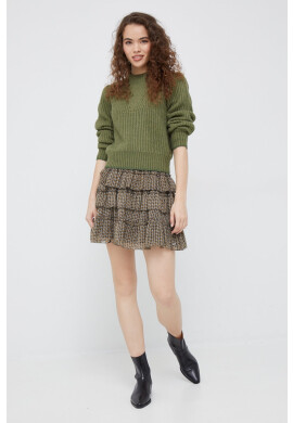 Scotch & Soda Пуловер с вълна дамски в зелено от топла материя - Pepit.bg