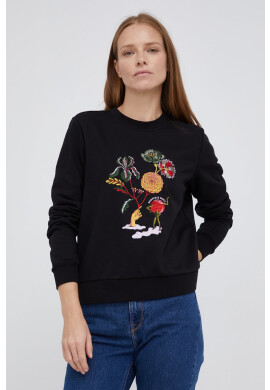 Scotch & Soda Суичър дамски в черно с изчистен дизайн - Pepit.bg