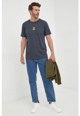 Selected Homme Тениска в тъмносиньо с апликация - Pepit.bg