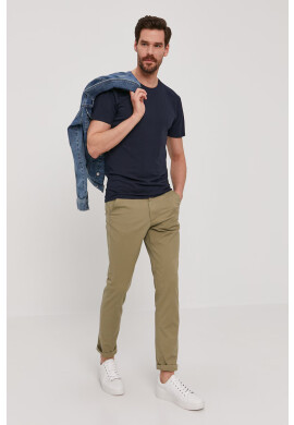 Selected Homme Тениска в тъмносиньо с изчистен дизайн - Pepit.bg
