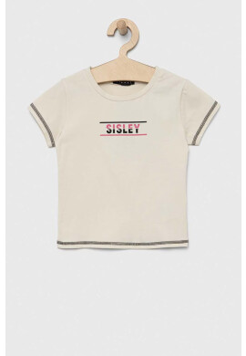 Sisley Детска тениска в бежово - Pepit.bg