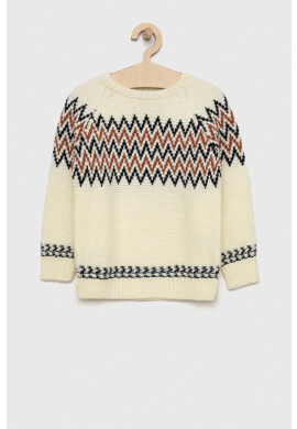 Sisley Детски пуловер в бежово от лека материя - Pepit.bg