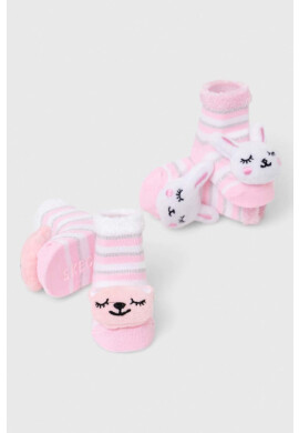 Skechers Бебешки чорапи (2 броя) в розово - Pepit.bg