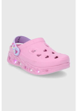 Skechers Детски чехли в розово - Pepit.bg