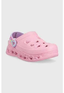 Skechers Детски чехли в розово - Pepit.bg