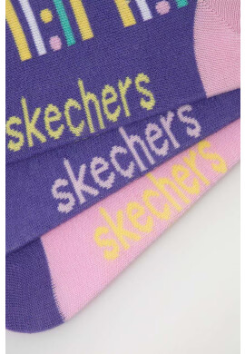 Skechers Детски чорапи (3 броя) в лилаво - Pepit.bg