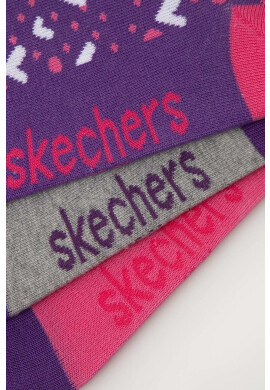 Skechers Детски чорапи (3 броя) в лилаво - Pepit.bg