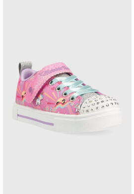 Skechers Детски ниски кецове в розово - Pepit.bg