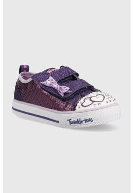 Skechers Детски ниски кецове Shuffles Itsy Bitsy в лилаво - Pepit.bg