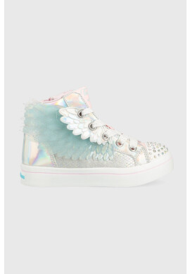 Skechers Детски високи кецове Unicorn Wings в сребристо - Pepit.bg