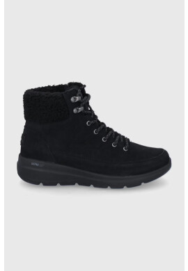 Skechers Велурени апрески в черно - Pepit.bg