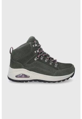Skechers Велурени обувки в зелено - Pepit.bg