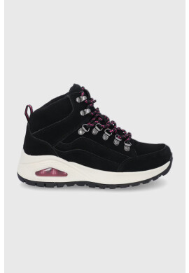 Skechers Велурени обувки в черно - Pepit.bg