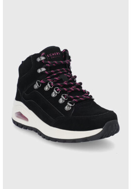 Skechers Велурени обувки в черно - Pepit.bg