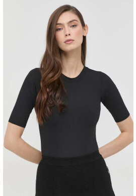 Spanx Боди Suit Yourself Ribbed Short дамско в черно - Pepit.bg