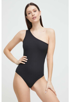 Spanx Оформящо боди Suit Yourself Ribbed One Shoulder в черно с изчистен дизайн - Pepit.bg