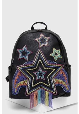 Sprayground Раница в черно малък размер с апликация - Pepit.bg
