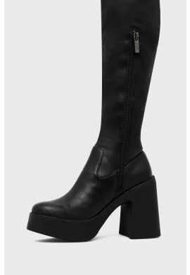 Steve Madden Ботуши Clifftop в черно с висок ток - Pepit.bg