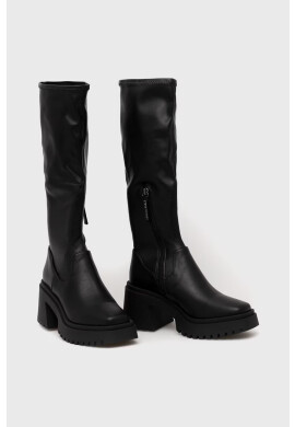 Steve Madden Ботуши Jetstream в черно с висок ток - Pepit.bg