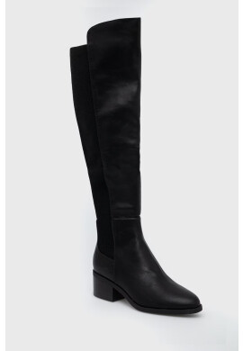 Steve Madden Ботуши Graphite в черно с висок ток - Pepit.bg