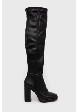 Steve Madden Ботуши Magnifico в черно с висок ток - Pepit.bg