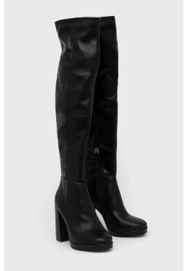 Steve Madden Ботуши Magnifico в черно с висок ток - Pepit.bg