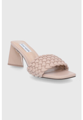 Steve Madden Чехли Monte Carlo дамски в бежово с висок ток - Pepit.bg