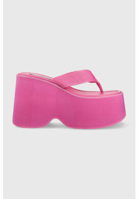 Steve Madden Джапанки Gwen в розово с платформа SM11002392 - Pepit.bg