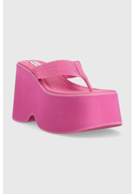 Steve Madden Джапанки Gwen в розово с платформа SM11002392 - Pepit.bg
