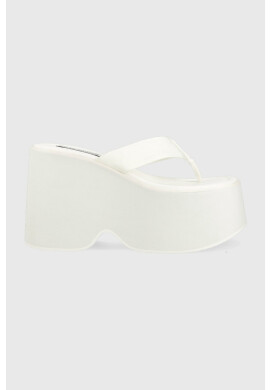 Steve Madden Джапанки Gwen в бяло с платформа SM11002392 - Pepit.bg